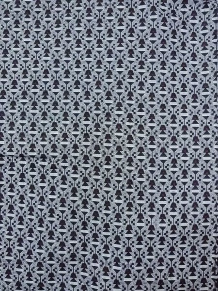 画像3: N0209O Mint  女性用 羽織  シルク(正絹)   灰色, 幾何学模様 【中古】 【USED】 【リサイクル】 ★★★★☆ (3)