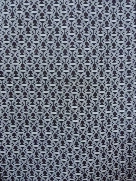 画像4: N0209O Mint  女性用 羽織  シルク(正絹)   灰色, 幾何学模様 【中古】 【USED】 【リサイクル】 ★★★★☆ (4)