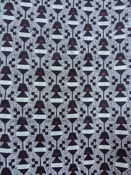 画像5: N0209O Mint  女性用 羽織  シルク(正絹)   灰色, 幾何学模様 【中古】 【USED】 【リサイクル】 ★★★★☆ (5)