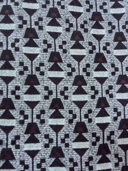 画像7: N0209O Mint  女性用 羽織  シルク(正絹)   灰色, 幾何学模様 【中古】 【USED】 【リサイクル】 ★★★★☆ (7)