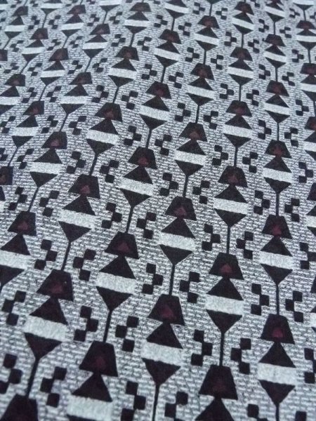 画像9: N0209O Mint  女性用 羽織  シルク(正絹)   灰色, 幾何学模様 【中古】 【USED】 【リサイクル】 ★★★★☆ (9)