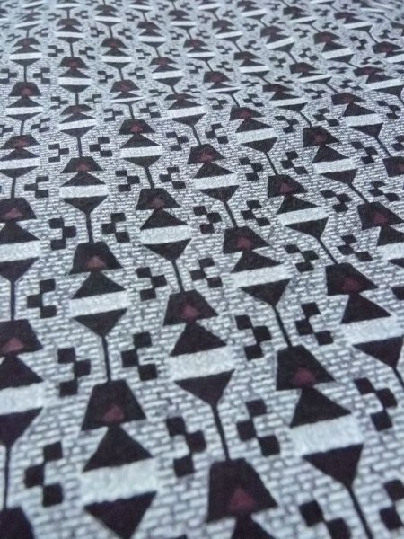 画像10: N0209O Mint  女性用 羽織  シルク(正絹)   灰色, 幾何学模様 【中古】 【USED】 【リサイクル】 ★★★★☆ (10)