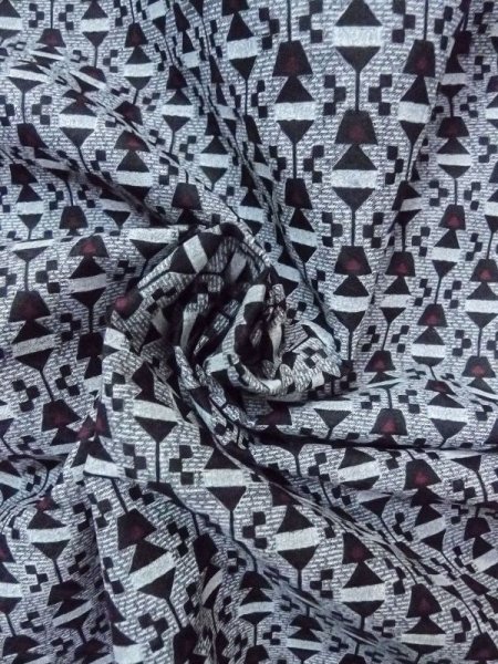 画像11: N0209O Mint  女性用 羽織  シルク(正絹)   灰色, 幾何学模様 【中古】 【USED】 【リサイクル】 ★★★★☆ (11)