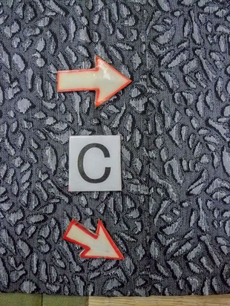 画像16: N0209Q  女性用 羽織  シルク(正絹)   灰色, 抽象的模様 【中古】 【USED】 【リサイクル】 ★★★☆☆ (16)