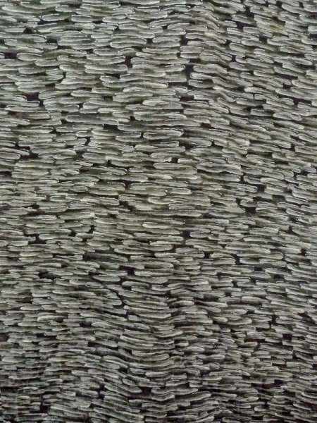 画像4: N0209S  女性用 羽織  シルク(正絹)   黒, 抽象的模様 【中古】 【USED】 【リサイクル】 ★★★☆☆ (4)