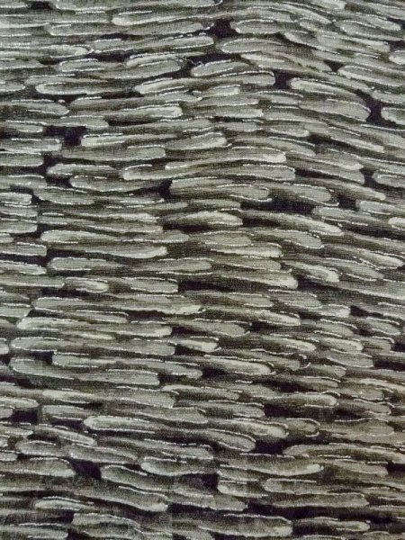 画像5: N0209S  女性用 羽織  シルク(正絹)   黒, 抽象的模様 【中古】 【USED】 【リサイクル】 ★★★☆☆ (5)