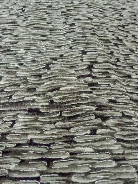 画像10: N0209S  女性用 羽織  シルク(正絹)   黒, 抽象的模様 【中古】 【USED】 【リサイクル】 ★★★☆☆ (10)