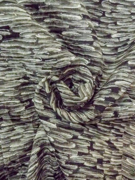 画像12: N0209S  女性用 羽織  シルク(正絹)   黒, 抽象的模様 【中古】 【USED】 【リサイクル】 ★★★☆☆ (12)