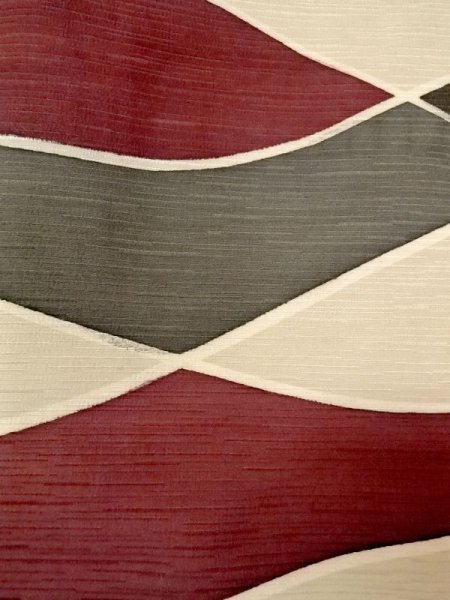 画像5: N0209T  女性用 羽織  シルク(正絹)   オフ ホワイト, 幾何学模様 【中古】 【USED】 【リサイクル】 ★★☆☆☆ (5)