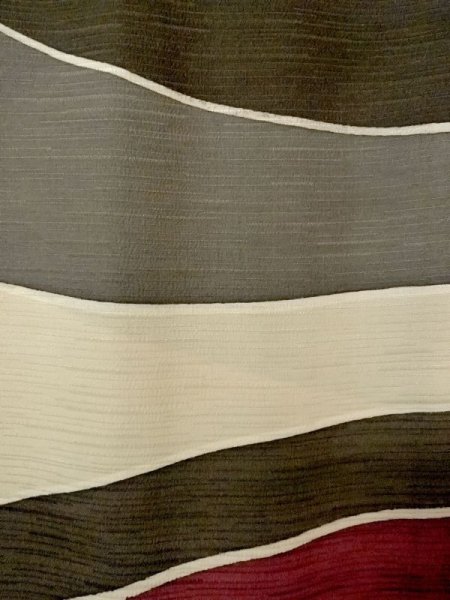 画像7: N0209T  女性用 羽織  シルク(正絹)   オフ ホワイト, 幾何学模様 【中古】 【USED】 【リサイクル】 ★★☆☆☆ (7)