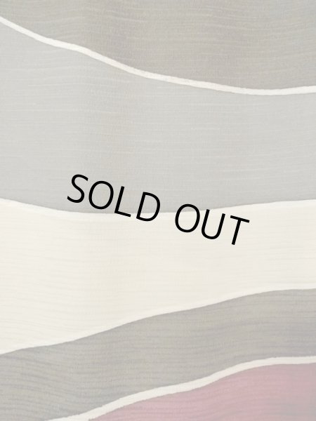 画像7: N0209T  女性用 羽織  シルク（正絹）   オフ　ホワイト, 幾何学模様 【中古】 【USED】 【リサイクル】 ★★☆☆☆ (7)