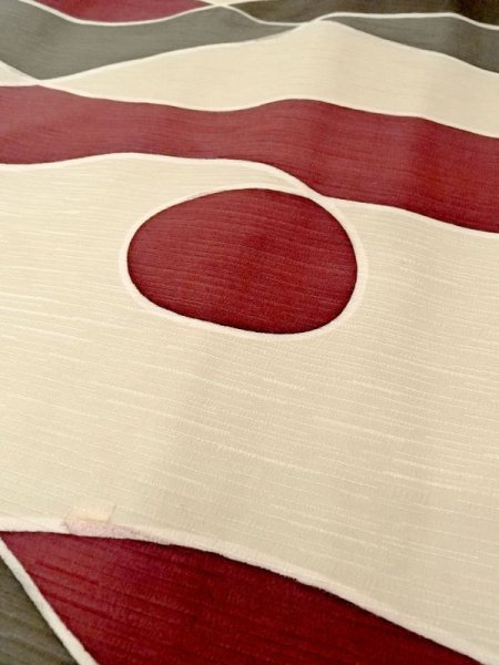 画像8: N0209T  女性用 羽織  シルク(正絹)   オフ ホワイト, 幾何学模様 【中古】 【USED】 【リサイクル】 ★★☆☆☆ (8)