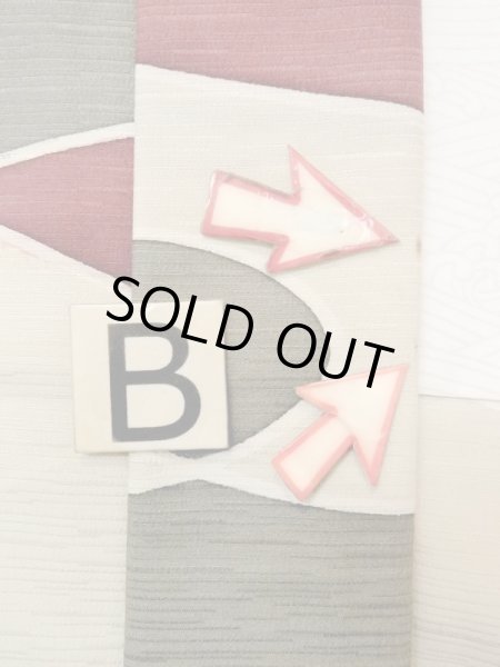 画像15: N0209T  女性用 羽織  シルク（正絹）   オフ　ホワイト, 幾何学模様 【中古】 【USED】 【リサイクル】 ★★☆☆☆ (15)