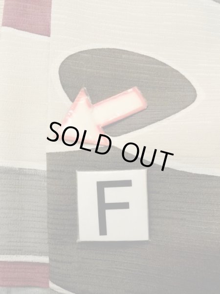 画像19: N0209T  女性用 羽織  シルク（正絹）   オフ　ホワイト, 幾何学模様 【中古】 【USED】 【リサイクル】 ★★☆☆☆ (19)