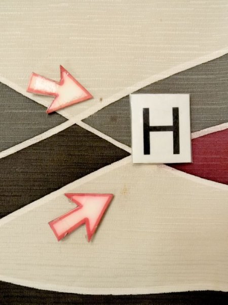 画像21: N0209T  女性用 羽織  シルク(正絹)   オフ ホワイト, 幾何学模様 【中古】 【USED】 【リサイクル】 ★★☆☆☆ (21)