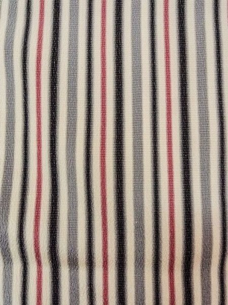 画像5: N0209V  女性用 羽織  シルク(正絹)   オフ ホワイト, 縞 【中古】 【USED】 【リサイクル】 ★★☆☆☆ (5)