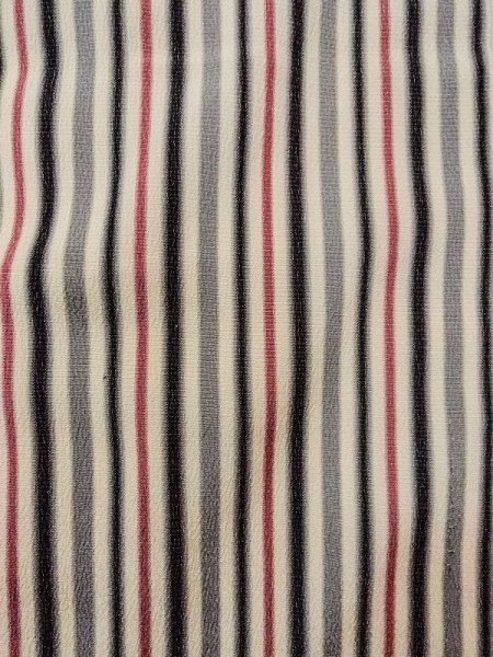 画像6: N0209V  女性用 羽織  シルク(正絹)   オフ ホワイト, 縞 【中古】 【USED】 【リサイクル】 ★★☆☆☆ (6)