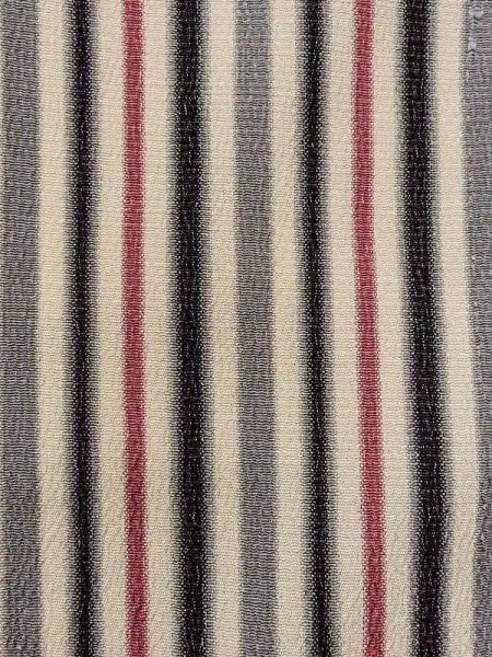 画像7: N0209V  女性用 羽織  シルク(正絹)   オフ ホワイト, 縞 【中古】 【USED】 【リサイクル】 ★★☆☆☆ (7)