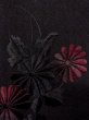画像5: N0209W  女性用 羽織  シルク（正絹）   黒, 菊 【中古】 【USED】 【リサイクル】 ★★★☆☆ (5)