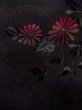 画像6: N0209W  女性用 羽織  シルク（正絹）   黒, 菊 【中古】 【USED】 【リサイクル】 ★★★☆☆ (6)
