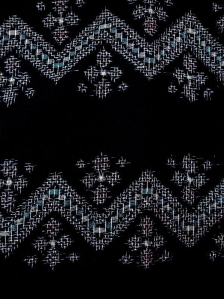 画像3: N0209X  女性用 羽織  シルク（正絹）   黒, 花 【中古】 【USED】 【リサイクル】 ★★★☆☆ (3)