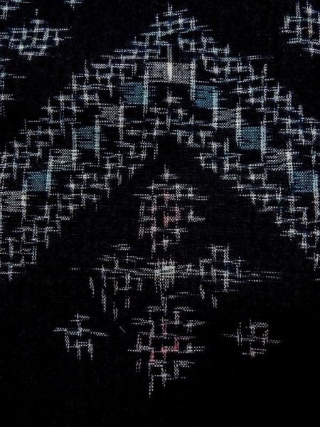 画像6: N0209X  女性用 羽織  シルク（正絹）   黒, 花 【中古】 【USED】 【リサイクル】 ★★★☆☆ (6)