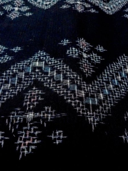 画像10: N0209X  女性用 羽織  シルク（正絹）   黒, 花 【中古】 【USED】 【リサイクル】 ★★★☆☆ (10)