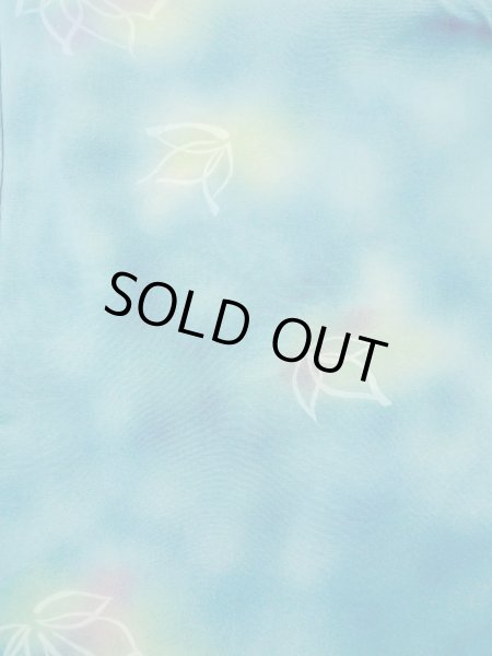 画像3: N0209Y  女性用 羽織  シルク（正絹）   水色, 花 【中古】 【USED】 【リサイクル】 ★★☆☆☆ (3)