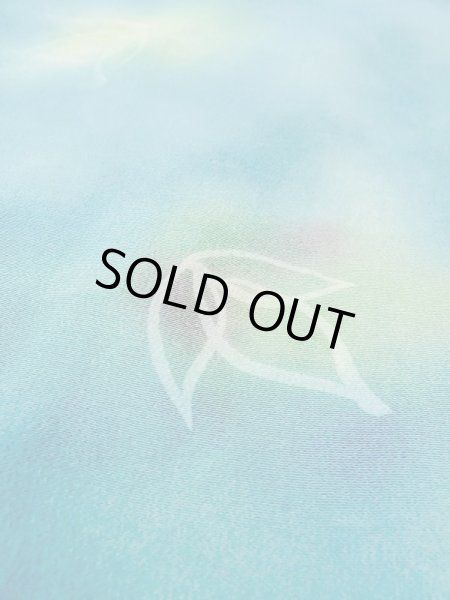 画像8: N0209Y  女性用 羽織  シルク（正絹）   水色, 花 【中古】 【USED】 【リサイクル】 ★★☆☆☆ (8)