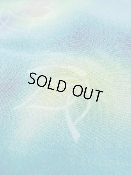 画像10: N0209Y  女性用 羽織  シルク（正絹）   水色, 花 【中古】 【USED】 【リサイクル】 ★★☆☆☆ (10)