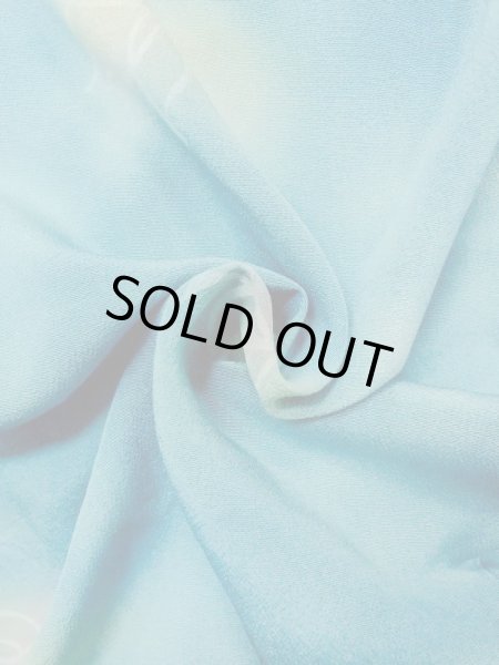 画像12: N0209Y  女性用 羽織  シルク（正絹）   水色, 花 【中古】 【USED】 【リサイクル】 ★★☆☆☆ (12)