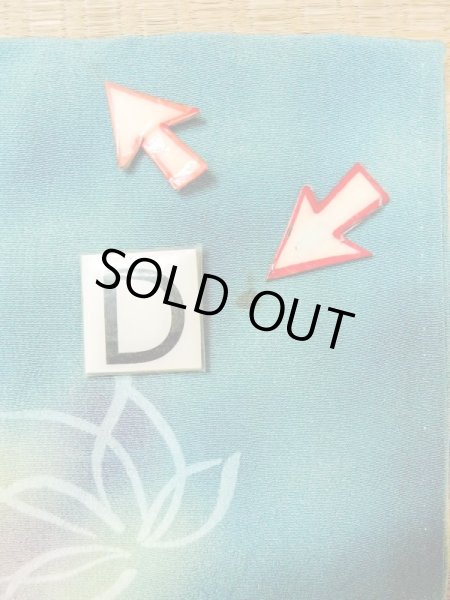 画像17: N0209Y  女性用 羽織  シルク（正絹）   水色, 花 【中古】 【USED】 【リサイクル】 ★★☆☆☆ (17)