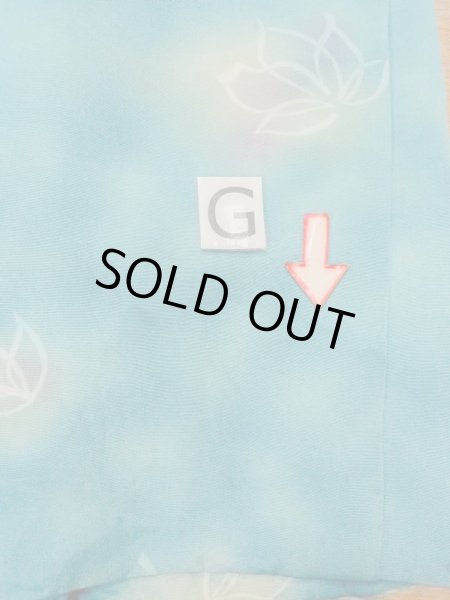 画像20: N0209Y  女性用 羽織  シルク（正絹）   水色, 花 【中古】 【USED】 【リサイクル】 ★★☆☆☆ (20)