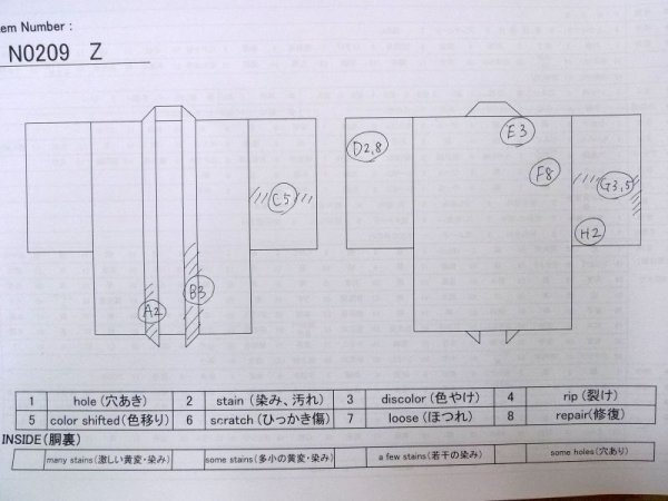 画像13: N0209Z  女性用 羽織  シルク(正絹)   灰色, 抽象的模様 【中古】 【USED】 【リサイクル】 ★☆☆☆☆ (13)