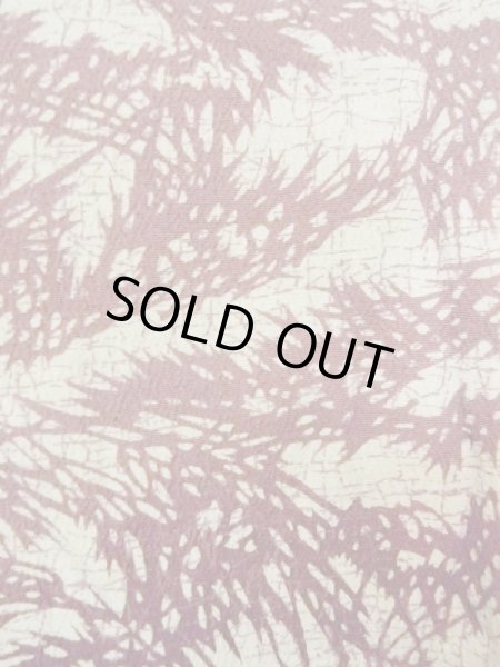 画像6: N0210A  女性用 羽織  シルク（正絹）   オフ　ホワイト, 葉 【中古】 【USED】 【リサイクル】 ★★☆☆☆ (6)