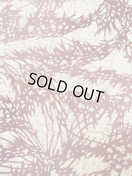 画像7: N0210A  女性用 羽織  シルク（正絹）   オフ　ホワイト, 葉 【中古】 【USED】 【リサイクル】 ★★☆☆☆ (7)