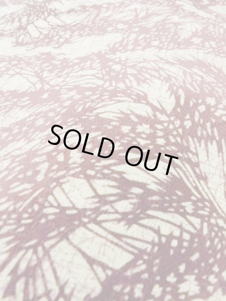 画像8: N0210A  女性用 羽織  シルク（正絹）   オフ　ホワイト, 葉 【中古】 【USED】 【リサイクル】 ★★☆☆☆ (8)