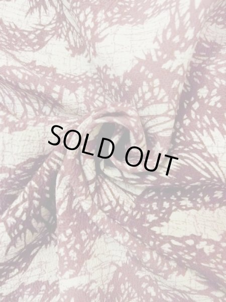 画像11: N0210A  女性用 羽織  シルク（正絹）   オフ　ホワイト, 葉 【中古】 【USED】 【リサイクル】 ★★☆☆☆ (11)