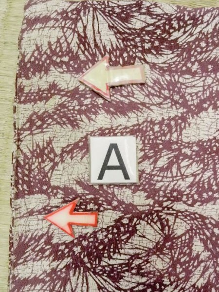 画像14: N0210A  女性用 羽織  シルク(正絹)   オフ ホワイト, 葉 【中古】 【USED】 【リサイクル】 ★★☆☆☆ (14)