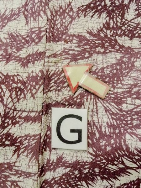 画像20: N0210A  女性用 羽織  シルク(正絹)   オフ ホワイト, 葉 【中古】 【USED】 【リサイクル】 ★★☆☆☆ (20)