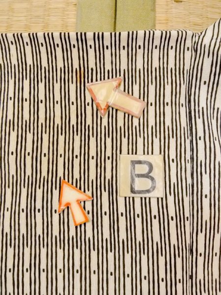 画像13: N0210B  女性用 羽織  シルク(正絹)   オフ ホワイト, 線 【中古】 【USED】 【リサイクル】 ★★☆☆☆ (13)