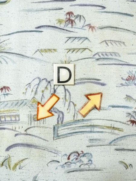 画像17: N0210C  女性用 羽織  シルク(正絹) 淡い 緑み 水色, もみじ 【中古】 【USED】 【リサイクル】 ★★☆☆☆ (17)