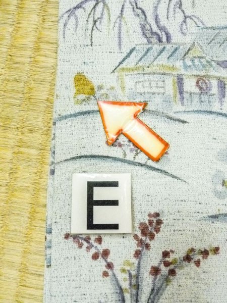 画像18: N0210C  女性用 羽織  シルク(正絹) 淡い 緑み 水色, もみじ 【中古】 【USED】 【リサイクル】 ★★☆☆☆ (18)