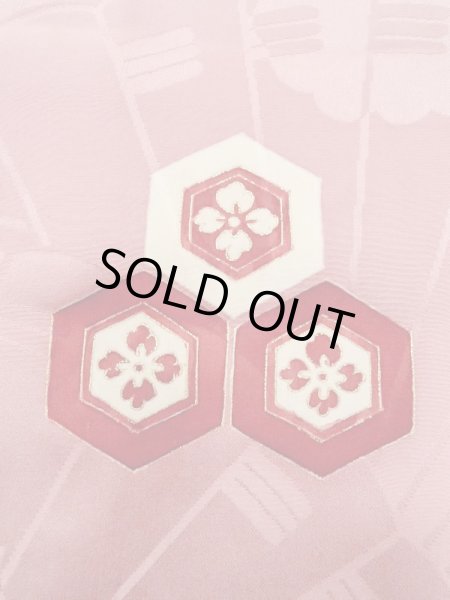 画像7: N0210D  女性用 羽織  シルク(正絹)  光沢のある 桃色, 梅 【中古】 【USED】 【リサイクル】 ★★★☆☆ (7)