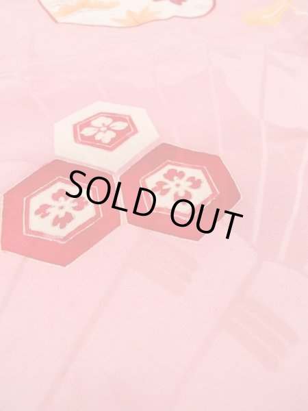 画像9: N0210D  女性用 羽織  シルク(正絹)  光沢のある 桃色, 梅 【中古】 【USED】 【リサイクル】 ★★★☆☆ (9)