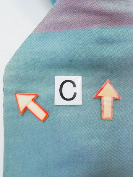 画像9: N0216C 名古屋帯 女性用着物 シルク(正絹)  光沢のある マルチカラー 花 【中古】 【USED】 【リサイクル】 ★★☆☆☆ (9)