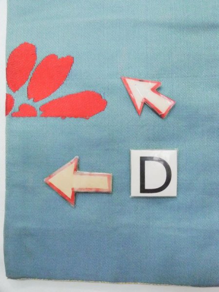 画像10: N0216C 名古屋帯 女性用着物 シルク(正絹)  光沢のある マルチカラー 花 【中古】 【USED】 【リサイクル】 ★★☆☆☆ (10)