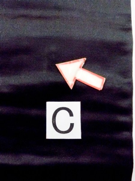 画像9: N0216E 名古屋帯 女性用着物 シルク(正絹)  光沢のある 黒 バラ 【中古】 【USED】 【リサイクル】 ★★★☆☆ (9)