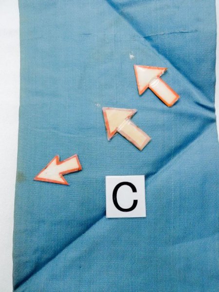 画像9: N0216F 名古屋帯 女性用着物 シルク(正絹) 灰色がかった 緑み 水色 花 【中古】 【USED】 【リサイクル】 ★☆☆☆☆ (9)