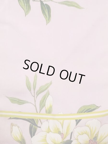 画像3: N0216L 名古屋帯 女性用着物 シルク（正絹）  淡い 桃色 花 【中古】 【USED】 【リサイクル】 ★★☆☆☆ (3)